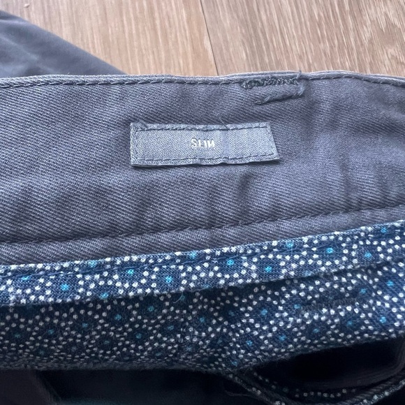 Bonobos Pants Mens 33 X 30 Gray Slim Fit Chino Flat Front Casual - Picture 5 of 6